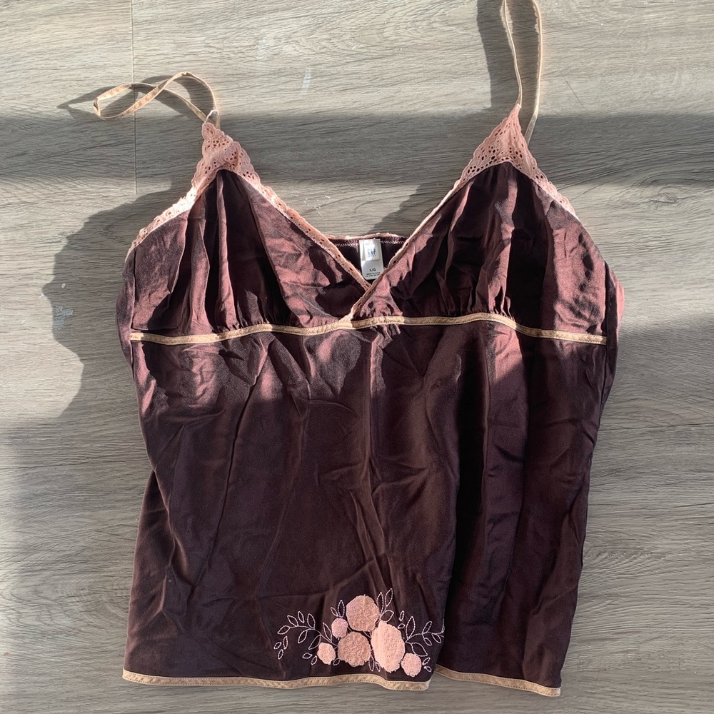 Brown lingerie/sleep top
